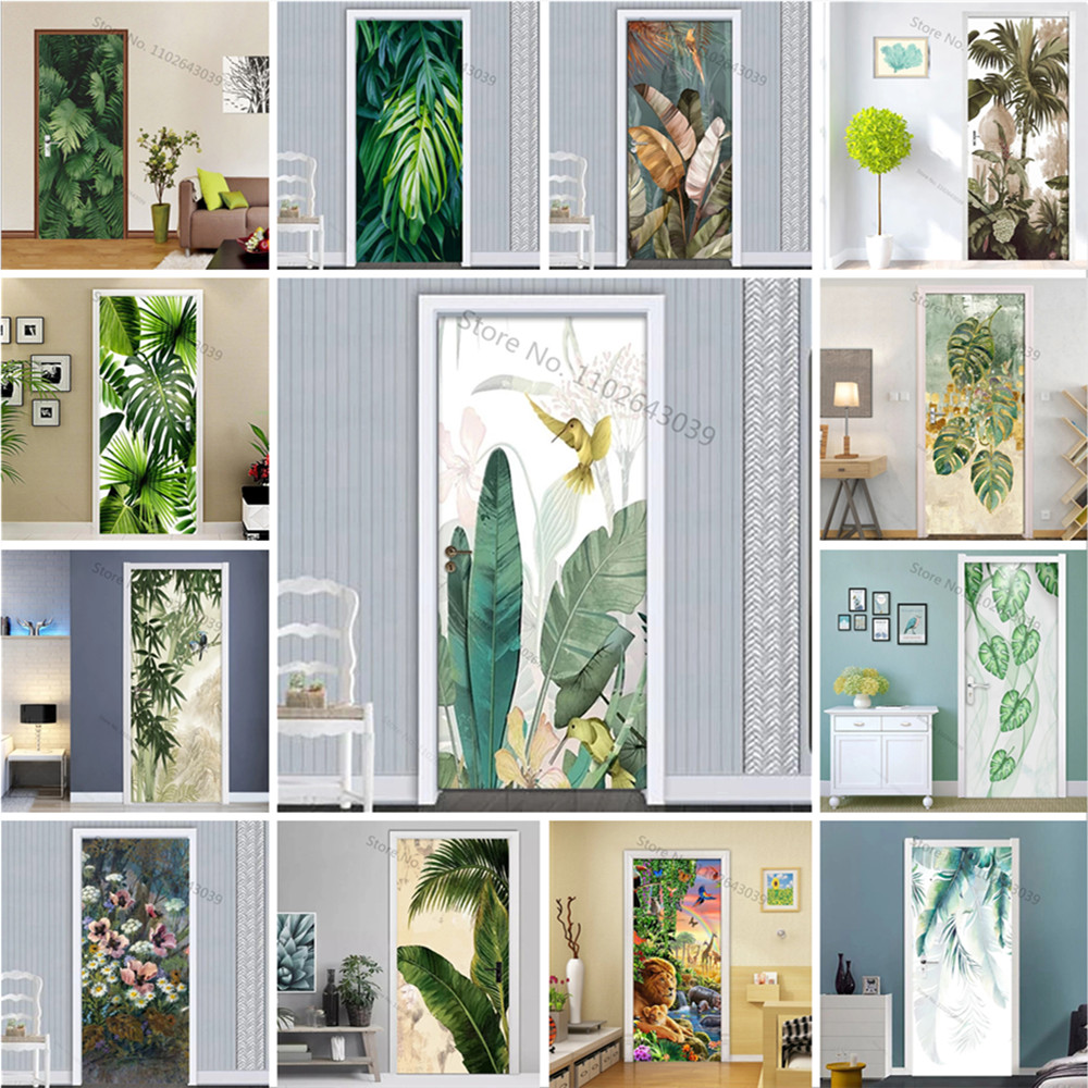 Auto-adesivo verde folhas port - Interior Design Home avaliação e preço