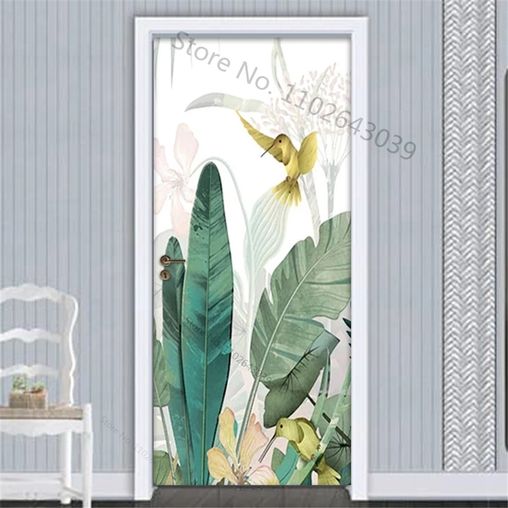 Auto-adesivo verde folhas port - Interior Design Home avaliação e preço