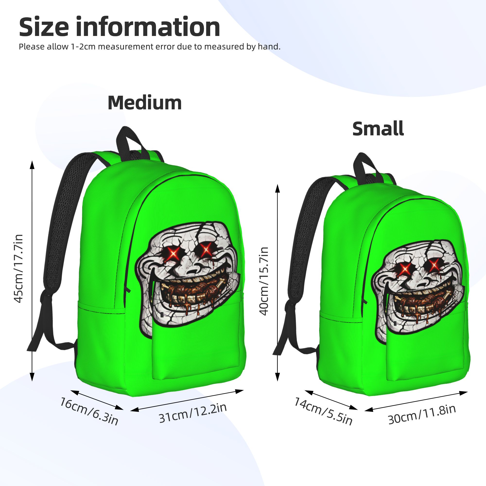 Mochila engraçada Trollface, m - Interior Design University In China avaliação e preço