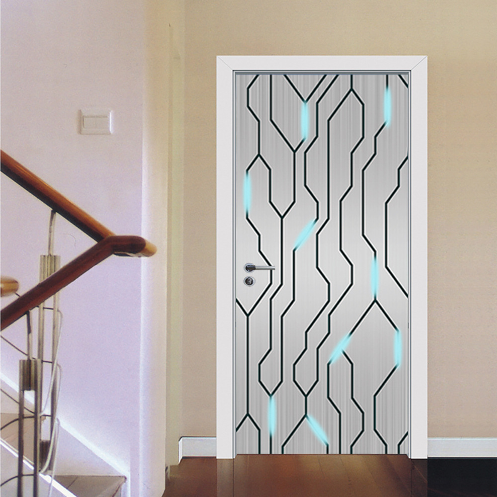 Adesivo de porta moderno simul - Interior Design Home avaliação e preço