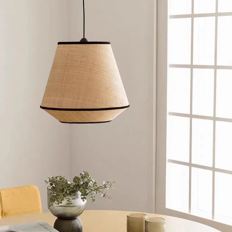 Wabi Sabi Handwoven Rattan Pin - Wicker Pendant Shade avaliação e preço