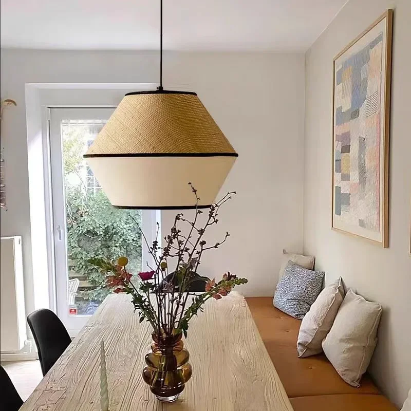 Wabi Sabi Handwoven Rattan Pin - Wicker Pendant Shade avaliação e preço