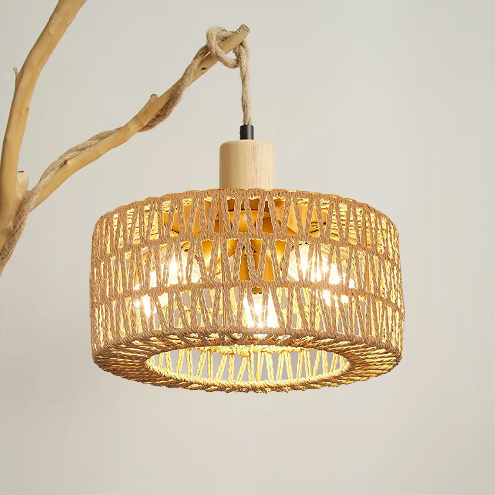 Rattan Wicker Woven Pendant La - Wicker Pendant Shade avaliação e preço