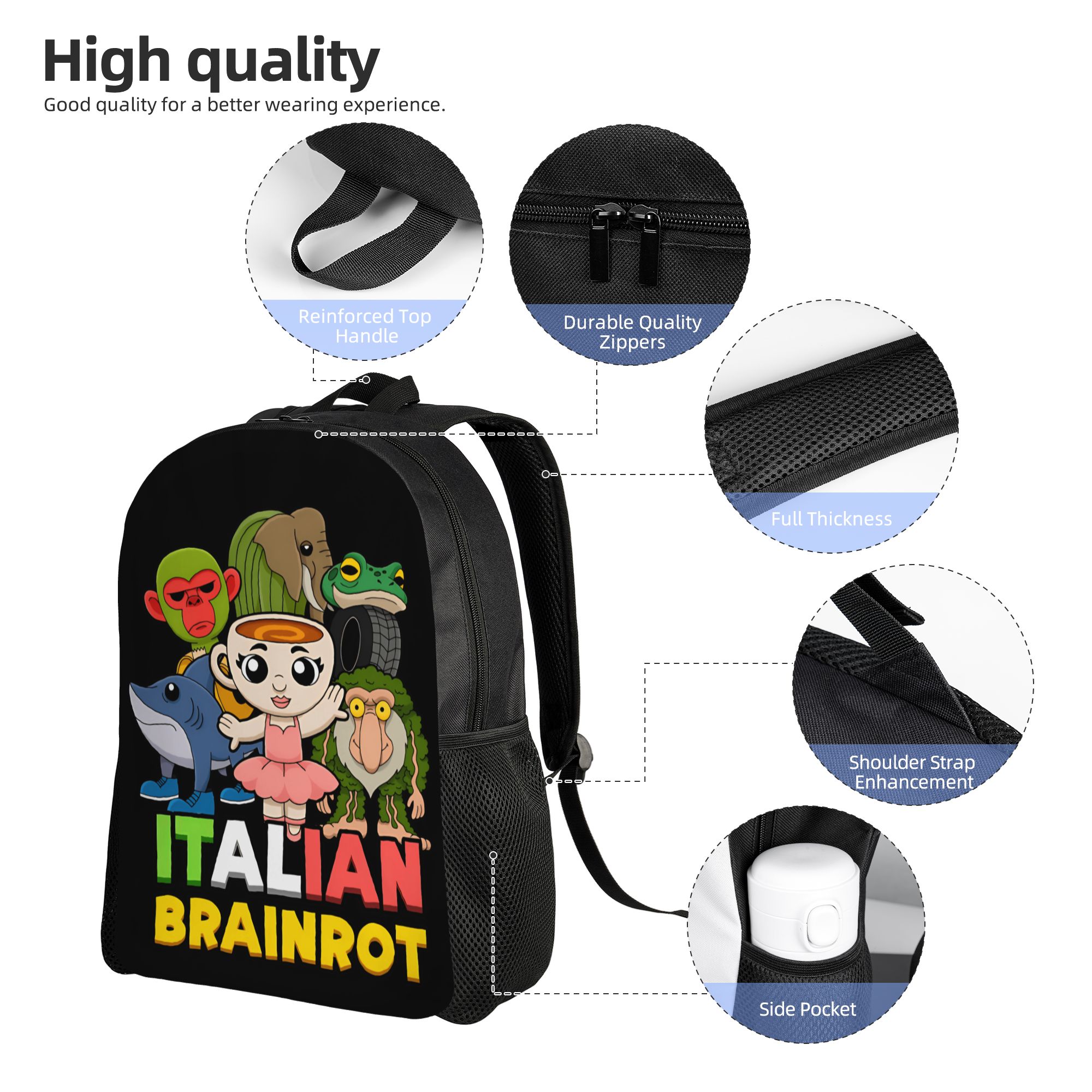 Mochila Italiana Brainrot, Moc - Interior Design University In China avaliação e preço