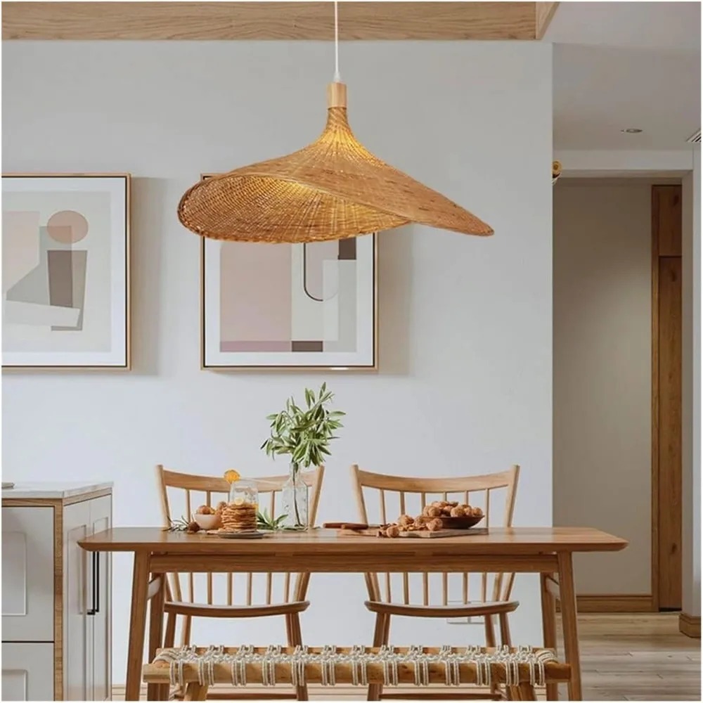 Joyinled tecido pingente luz s - Wicker Pendant Shade avaliação e preço
