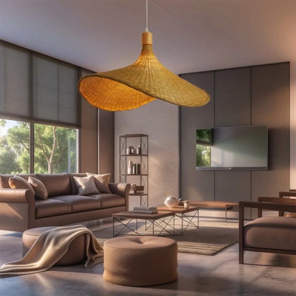 Joyinled tecido pingente luz s - Wicker Pendant Shade avaliação e preço