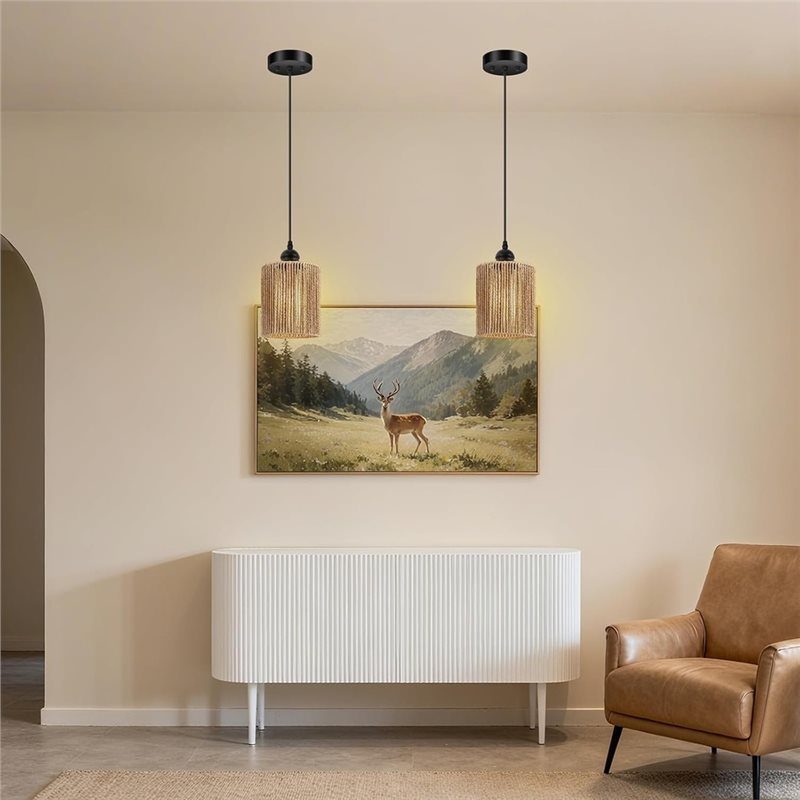 Abajur de Vime Artesanal ABKL  - Wicker Pendant Shade avaliação e preço
