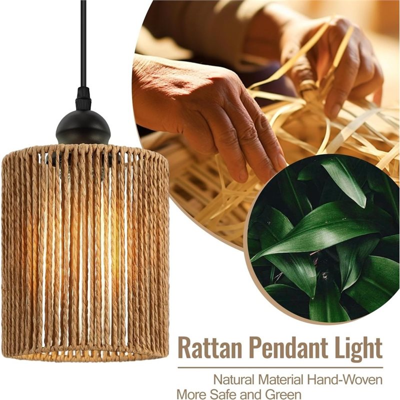 Abajur de Vime Artesanal ABKL  - Wicker Pendant Shade avaliação e preço