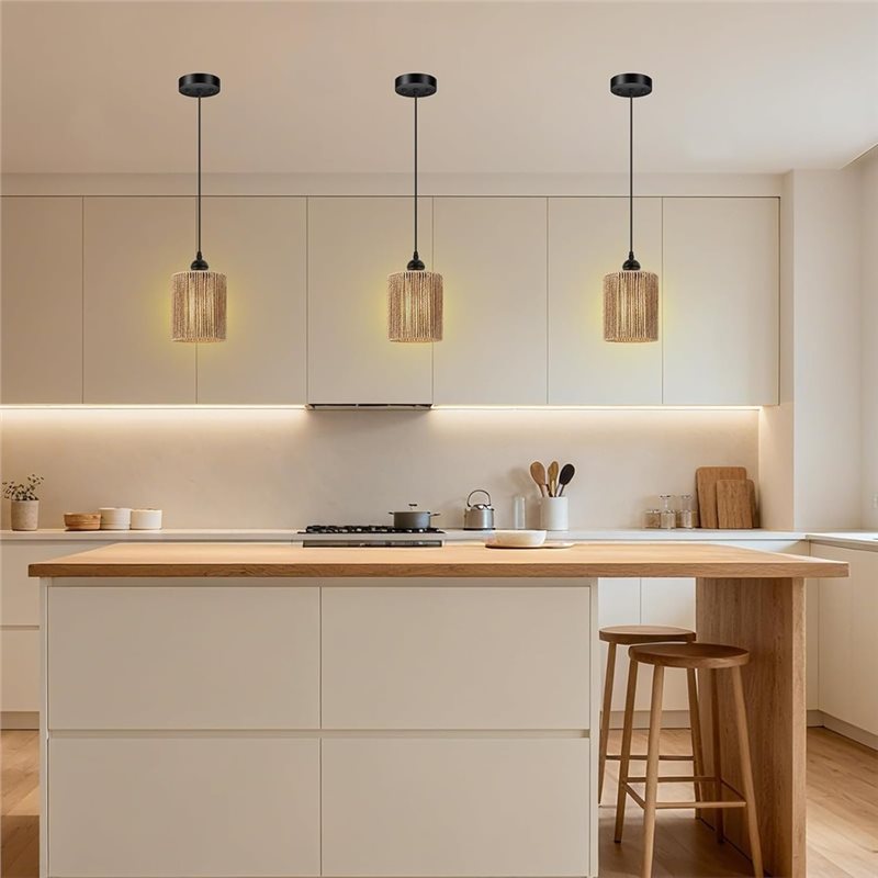 Abajur de Vime Artesanal ABKL  - Wicker Pendant Shade avaliação e preço