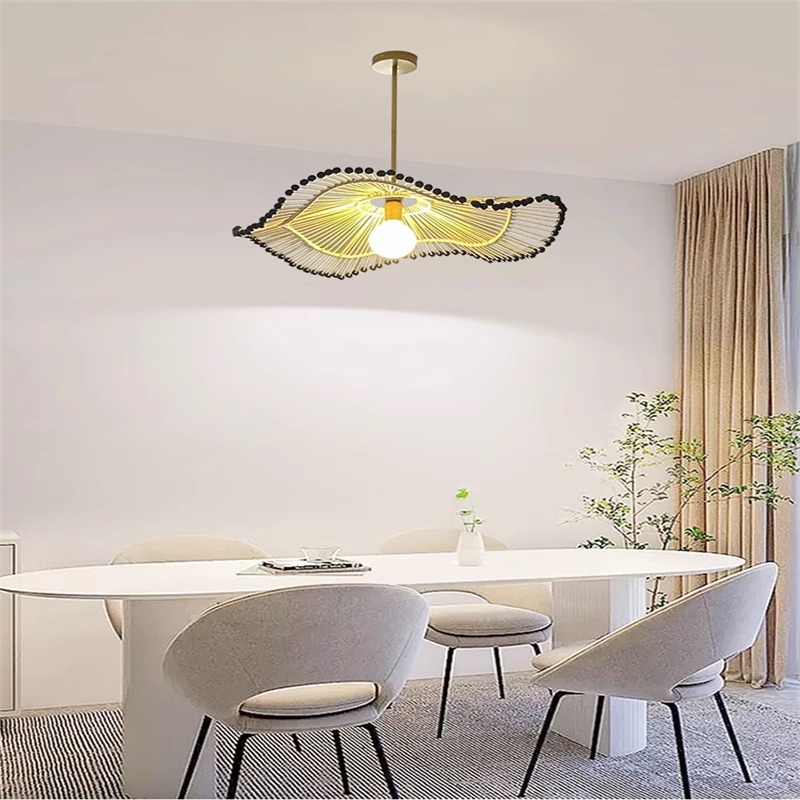 Lustre de sombra de rattan fei - Wicker Pendant Shade avaliação e preço