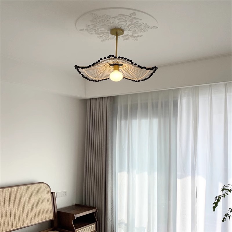 Lustre de sombra de rattan fei - Wicker Pendant Shade avaliação e preço