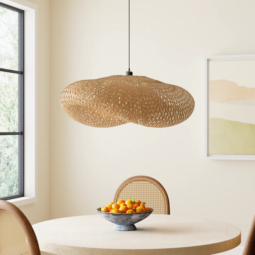 40/50/60cm e26/e27 vime tecido - Wicker Pendant Shade avaliação e preço