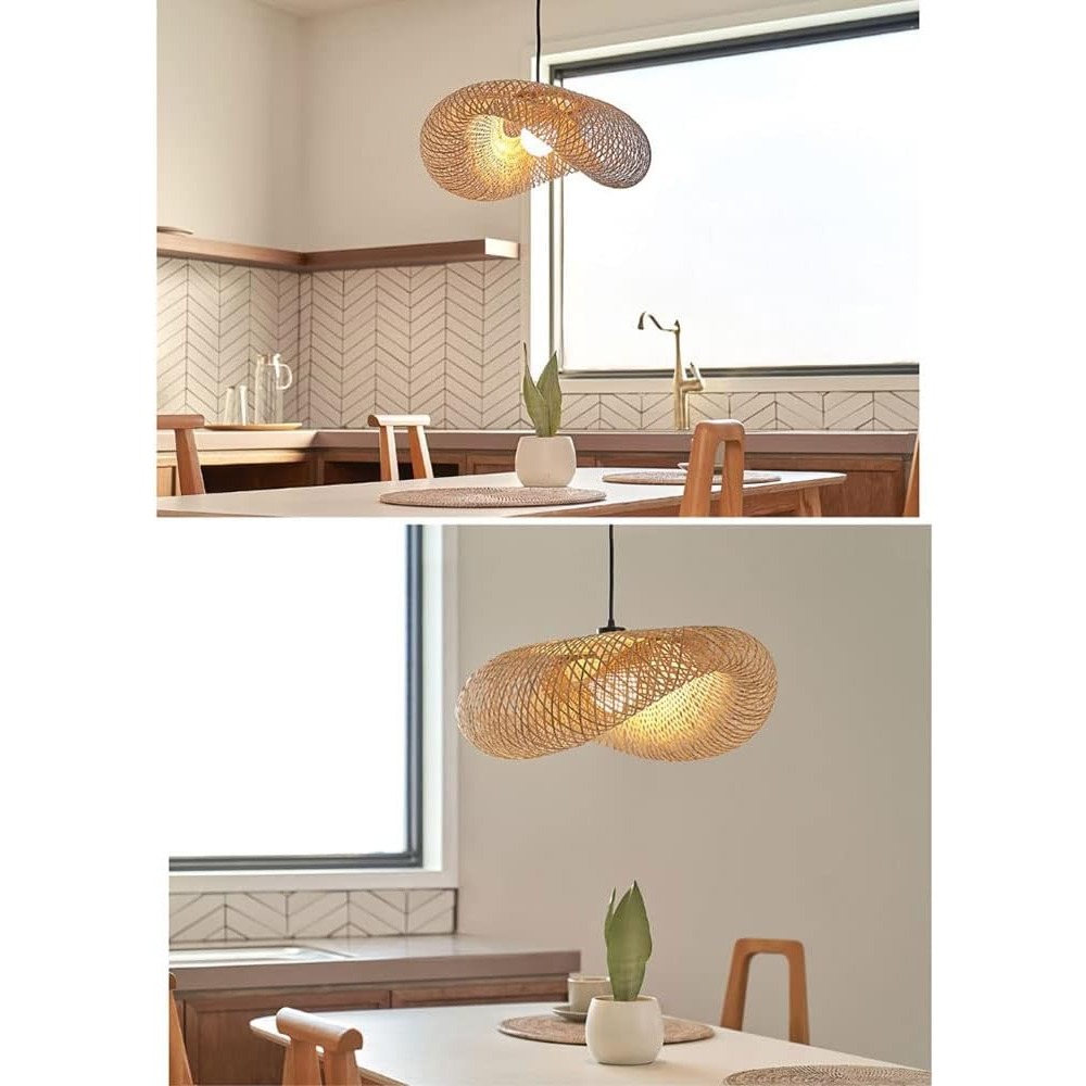 40/50/60cm e26/e27 vime tecido - Wicker Pendant Shade avaliação e preço